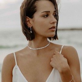 Suyi April Birthstone Necklace Tennis Necklace for Women Cubic Zirconia Necklace