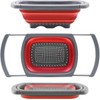 Collapsible Colander, Red Food Strainer Over the Sink Colanders Strainers