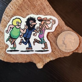 2" Grateful Dead Fabulous Furry Freak Brothers Jerry Garcia Vinyl Stickers