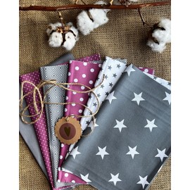 babrause Patchwork Cotton Fabric Bundle 12 x (25 x 35 cm)