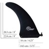 Riding not Hiding 8 inch Dolphin Shaped Fin For Paddleboard,
