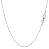 Sterling Silver Rhodium Plated Cable Chain Necklace, 0.8mm, 18"