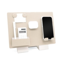 LHiDS Foldable Float Board Laptop, Modular Desktop Organizer, Portable Office Board Organizer, Magnetic Board Stand Design can be Multiple Angles Switch Display (Apricot)