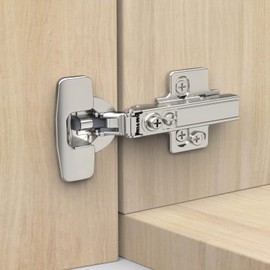 Chibery 20 Pack Frameless Full Overlay Soft Close Concealed European Hinges, Self Closing Satin Nickel, 105 ° Open Angle 4D Adjustment, Speed Control, Clip On, Stainless Steel for Cabinet Door