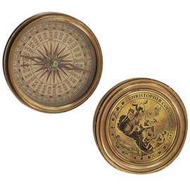 SIGRIS Decor and Go Compass Includes Set of 2 Nautical Decoration Collection World Map DG1713