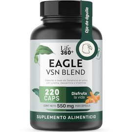 Life 360 EAGLE VSION BLEND  220 Cpsulas 1100 mg por porcin. Cpsulas a base de zanahoria en polvo, Lutena, Zeaxantina, Vitamina A, C, E y Zinc.        