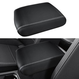 INTGET Center Console Cover for VW Volkswagen Tiguan Accessories 2019 2020 2021 2022 2023 2024 &Taos 2022-2023 2024 Car Armrest Cover Middle Seat Box Cover Elbow for Car (Carbon Fiber Texture)