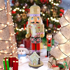 Ornativity Gingerbread Chef Nutcracker Figure - Wooden Ginger Bread Theme Christmas Nutcracker Holiday Decoration