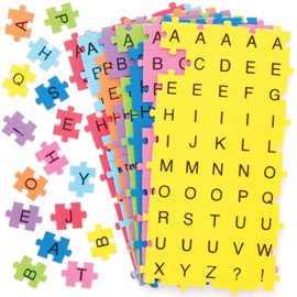 Baker Ross Alphabet Foam Rubber Puzzle for Kids Craft Projects (Pack of 400)