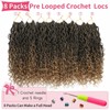 Alicoco Goddess Locs Crochet Hair 18 Inch 8 Packs Faux