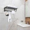 Yescom Foldable Towel Rack with Towel Bar and 6 Hooks
