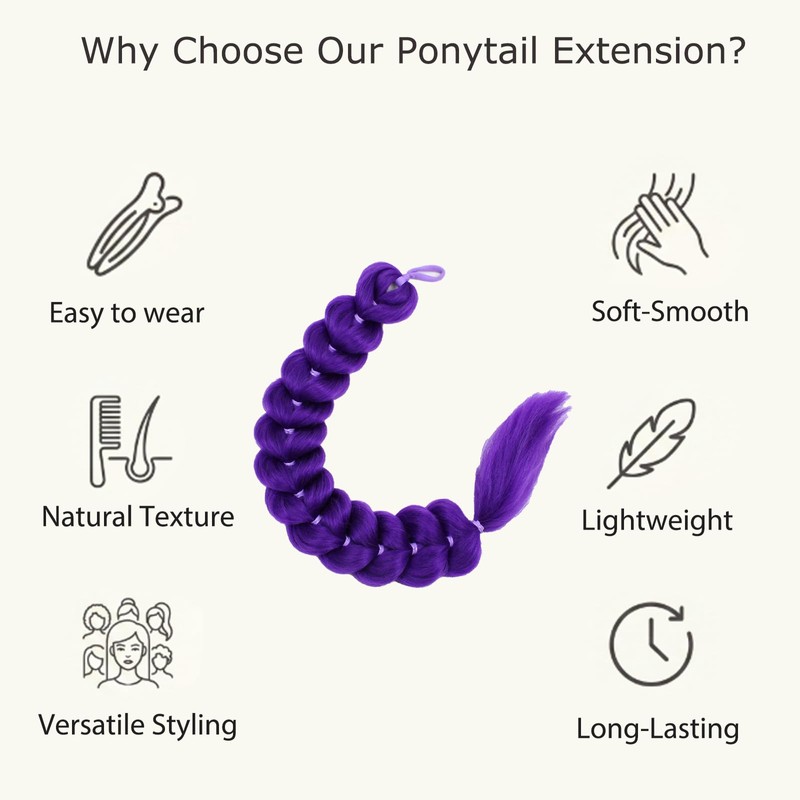 Ponytail Extensions 26 Inch Pony Tails Hair Ties Hair Extensions
