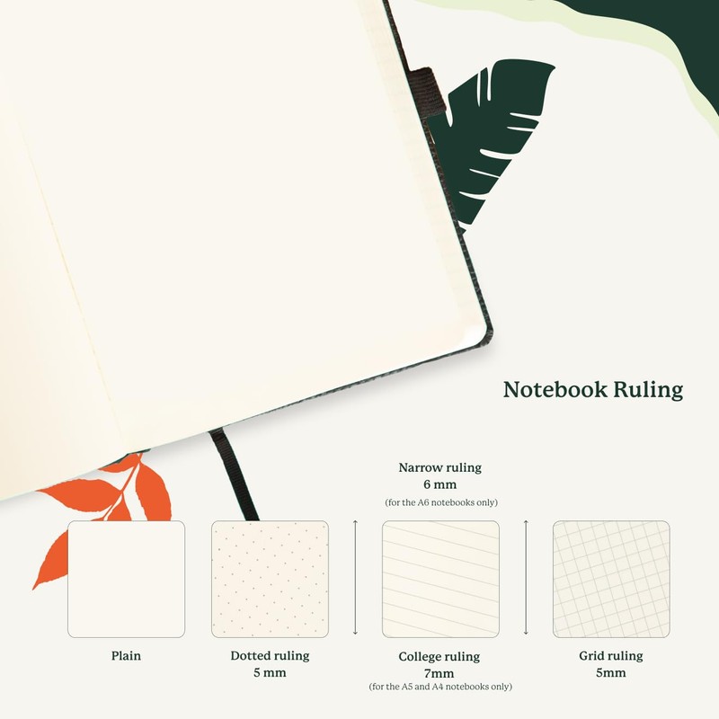 Dingbats* Wildlife Plain Journal A5 - Vegan Leather Hardcover, Ideal