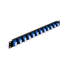 Fiberopticdistribution 48 Fibers,24 Ports LC Quad 9/125 Single Mode Adapters,1U Fiber Patch panel-4210