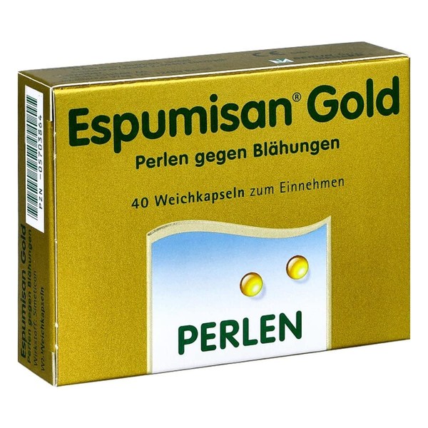 Espumisan Gold Beads Against Wind, Pack of 40