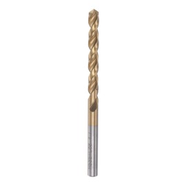 sourcing map Twisted Drill Bit 4.7 mm Titanium Coated (HSS-E) M42 High Speed Steel 8% Cobalt Straight Shaft for Stainless Steel Aluminium Alloy Metal