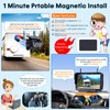 Magnetic Solar Wireless Backup Camera: 7" Portable 1 Min Easy