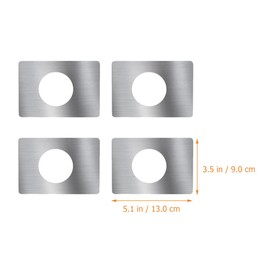 DOITOOL Door Reinforcement Plate 4pcs Stainless Steel Door Knobs Fixing Plate Bracket Door Lock Repair Plate