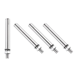PATIKIL M10 x 120mm Expansion Bolts, 4Pcs 304 Stainless Steel Expansion Screw Bolts Sleeve Anchoring Fastener for Wall Concrete Brick Wall Drywall Air Conditioner, Silver