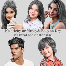 COLAYERIST Gray Temporary Color Wax Washable Unisex Hair Coloring Wax, Hair Makeup Paint for Party or Cosplay Hair Color, One-Day Hair Color (Gray)