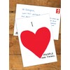 Funny Humorous 'David Shrigley I Love People' Novelty Postcard