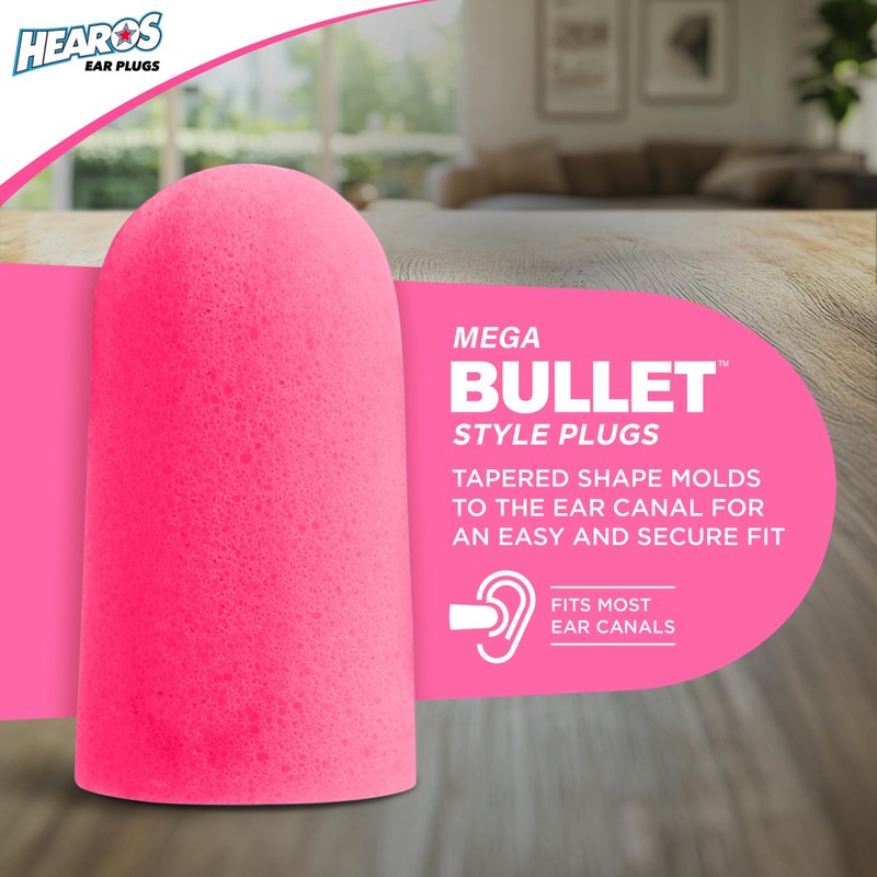 HEAROS Sleep Pretty in Pink, 100 Pair, NRR 32, PU