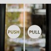 Pull Push Door Stickers 6cm Shop Window Salon Bar Cafe