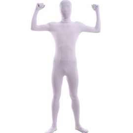 VSVO - Disfraz completo Zentai de Second Skin para hombre y mujer (blanco, S)