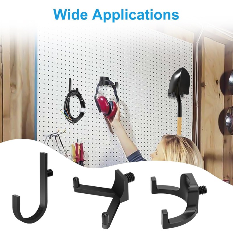 EEEKit 6PCS Heavy Duty Garden Tool Storage Hooks, J U