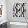 Ruelvth Grey Striped Shower Window Curtain for Bathroom 40x36 Inch