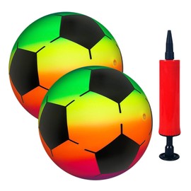 XMNIVATE 2 Pieces Of Inflatable Football, 1 Inflatable Tube, Beach Inflatable Football, Indoor Game Football, Children'S Inflatable Football Toys