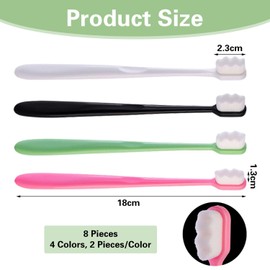 YSDYY 8 Stücke Feiner Weicher Zahnbürste, Weiches Borstendesign, Orale Reinigungswerkzeuge, Zahnpflegevorräte.