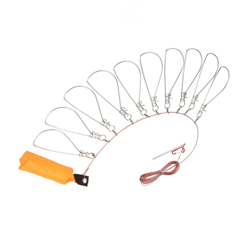 Live Fish Lock with Foam Float Stick Steel Wire Fishing