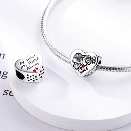 CYCUFF 925 Sterling Silver Charms Suitable for Charm Necklaces, Bracelet Pendants Beads Jewellery Gift for Women