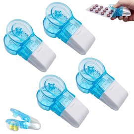 4Pcs Set, Pill Popper for Blister Packs, Portable Pill Extractor, Compact Design 0.3in x 0.19in, Ideal for Elderly and Travel Use, No Touch Easy Pill Remover for Elderly, Travel, Arthritis Patients