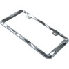 Creathome 3D Curly Wave Pattern Chrome License Plate Frame from