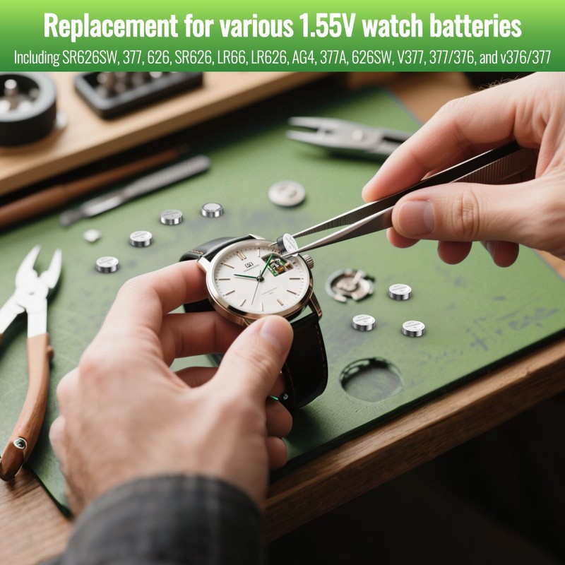 POWEROWL SR626SW 377 Watch Battery 24 Pack - High Capacity