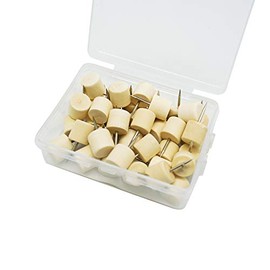 Cork Push Pins Cylinder Shape Push Pins Wooden Head Steel Tip 40pcs