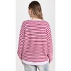 FP Movement Women's Classic Striped Crew, Raspberry Combo, Pink, M