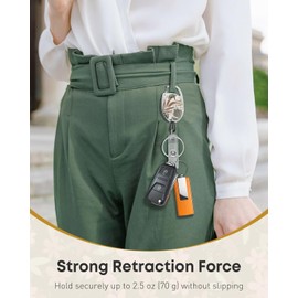 Uniclife Cute Retractable Keychain, Monstera Leaf Retractable Badge Holders, Key Ring, Badge Clip for Keys and ID Card, Heavy Duty Badge Reel with Carabine