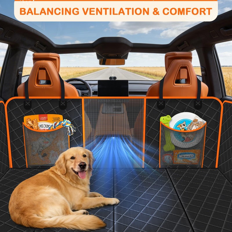 TNELTUEB Dog Car Seat Cover with Bed Mat, Back Seat