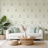 proprodiudiu Peel and Stick Wallpaper Boho Modern, Green, 17.7 x