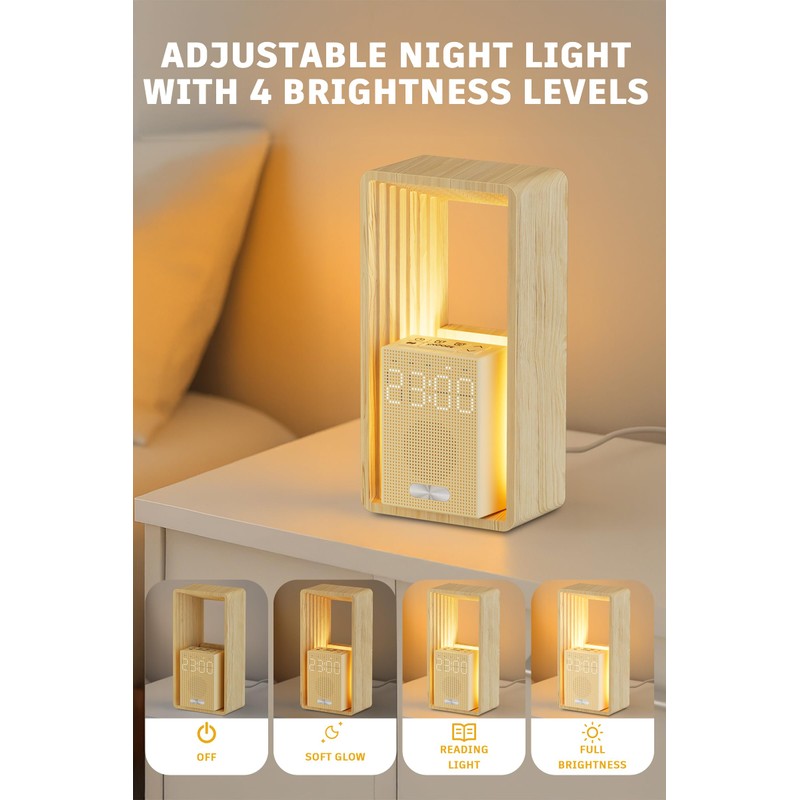 Sunrise Alarm Clock with Wake-Up Light: Dual Alarm Sound Machine