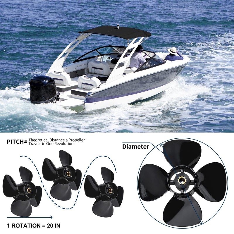 Meruzue High Thrust 10 x 7 Boat Propeller for Mercury