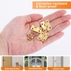 8Pcs Mini Hinges,Small Box Hinges,Mini Solid Brass Cabinet Drawer Butt