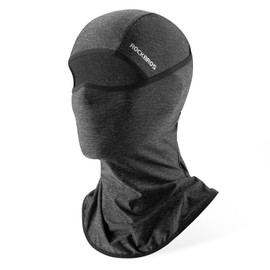 Rockbros Balaclava Summer Face Cover, Cooling Sensation, UV Protection, Sun Protection, Balaclava, No Breathe Hat, Sweat Absorbent, Quick Drying, Stretchable, Thin, For Cycling, Motorcycling, Running, Fishing, Climbing, Sports, Work (Dark Gray)