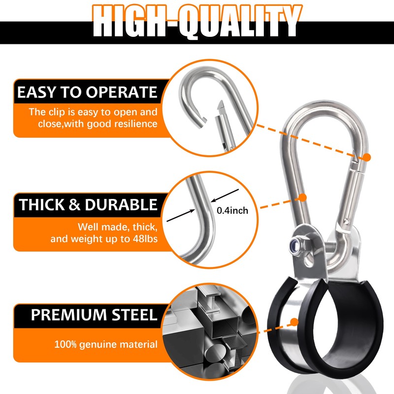 Ailbiuko Airpower Line Clamp Stainless Steel, Hanger Bracket Mounting Assembly