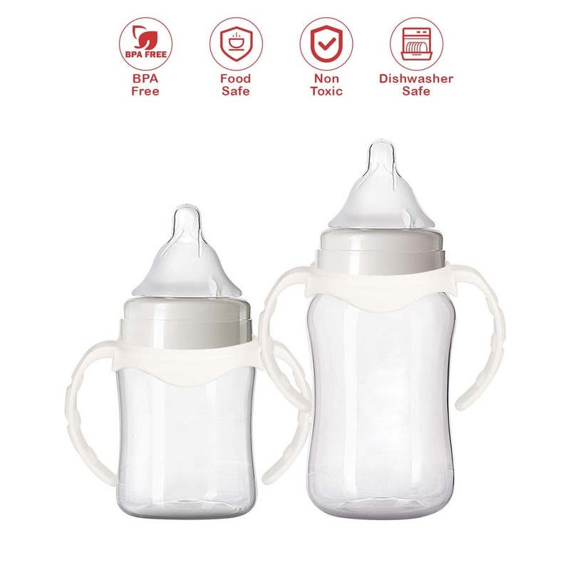 4 Pack Baby Bottle Handles for Evenflo Wide Neck 5oz