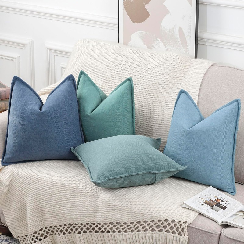 Madizz Textured Chenille Cushion Covers Set of 2 Super Soft