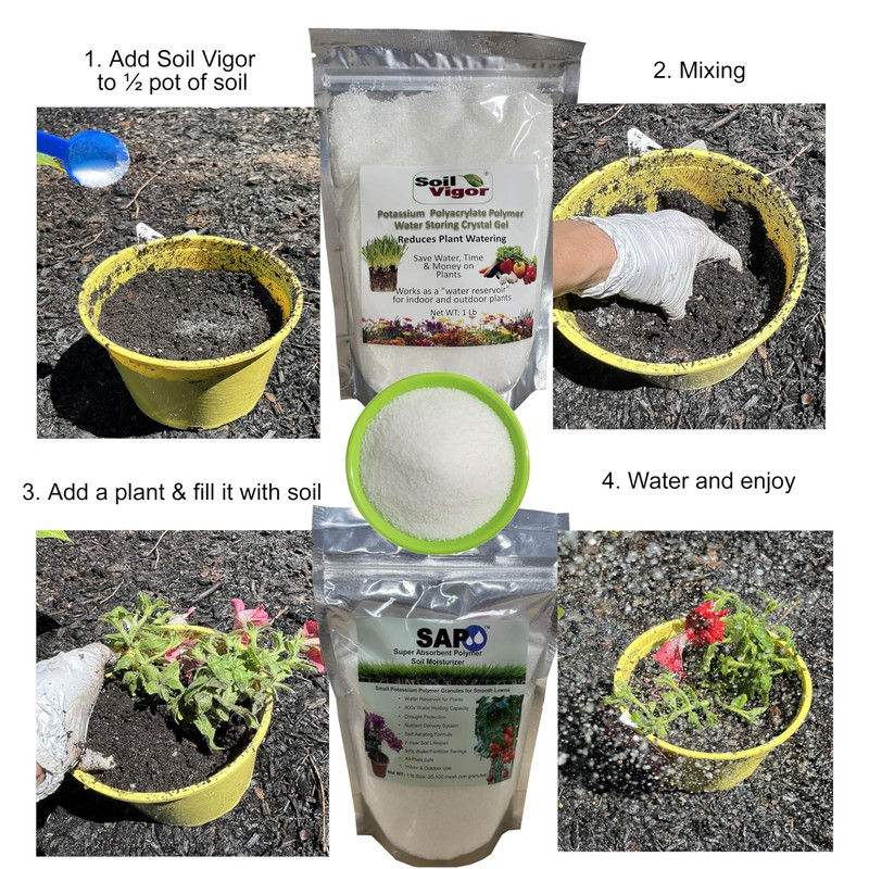 Super Absorbent Polymer Helps Plant Growth and Plant Establishment (5